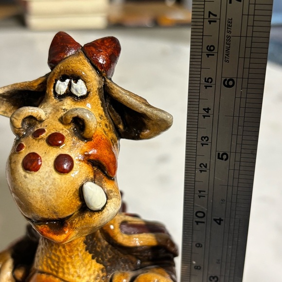 1986 Beasties of the Kingdom Phizzle the Baby Dragon signed clay figurine - Picture 13 of 16